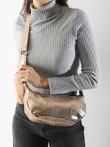 Cross Body Tas Nulla Leder Pieces Goud nulla 17151311-vue-porte